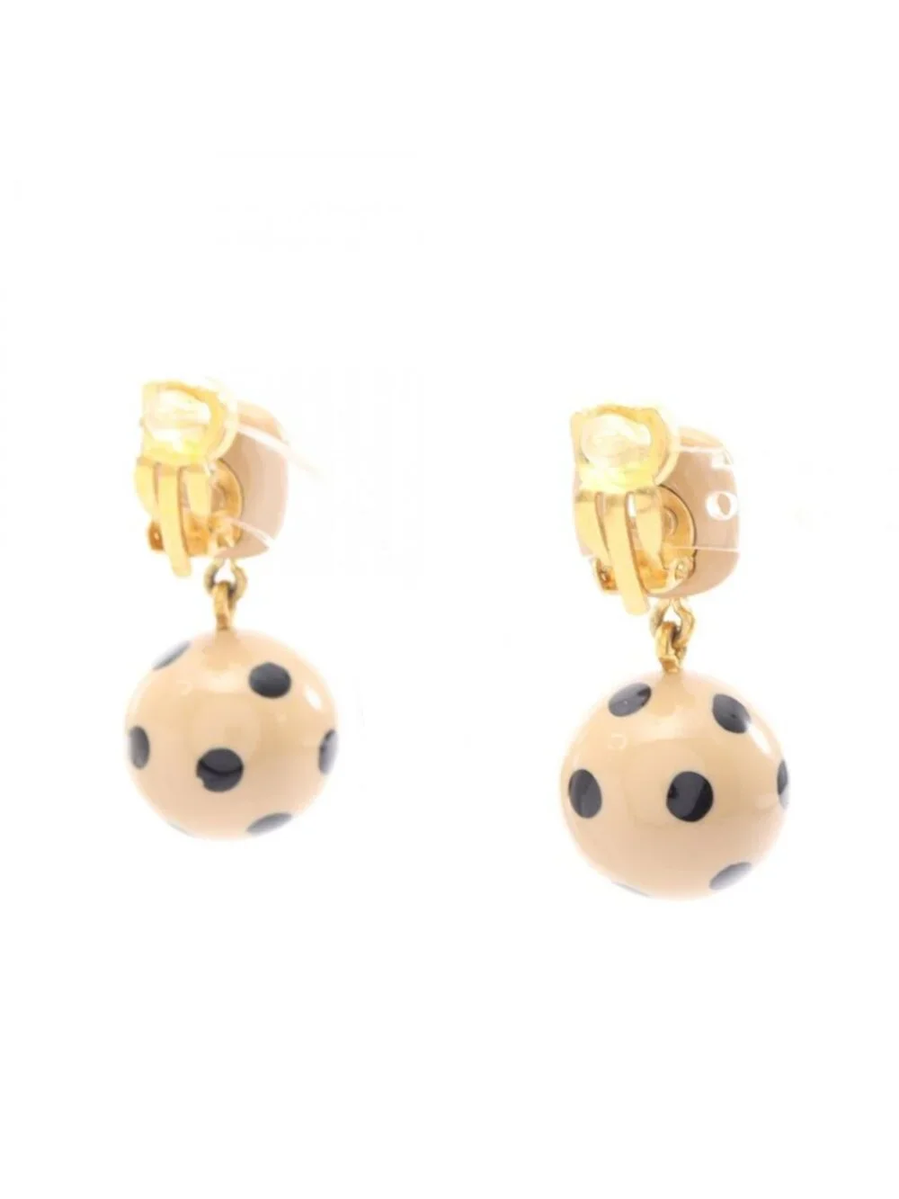 Chanel Earrings CC Logo Dot Swing